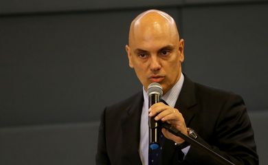 Brasília - O ministro da Justiça, Alexandre de Moraes, durante lançamento do Sistema de Gestão da Atividade de Polícia Judiciária (ePol) (Wilson Dias/Agência Brasil)