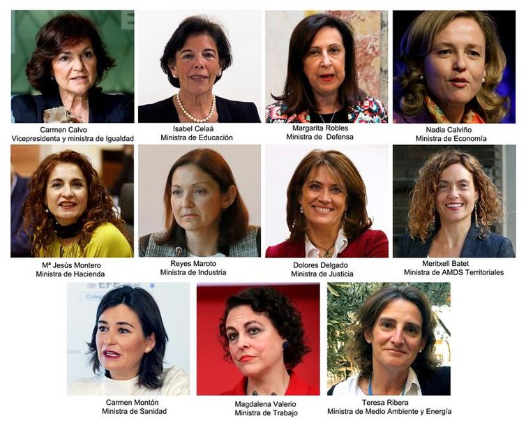 Governo espanhol será composto por 11 mulheres