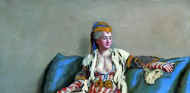 Lady Montagu em trajes turcos, por Jean-Étienne Liotard, c. 1756