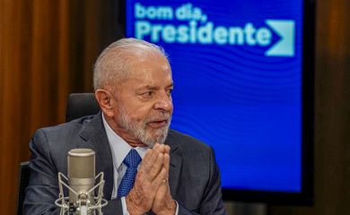 Brasília (DF) 07/05/2024 – Presidente Luiz Inácio Lula da Silva é o convidado do programa bom dia, PRESIDENTE nos estúdios da Empresa Brasil de Comunicação (EBC).
Foto: Rafa Neddermeyer/Agência Brasil