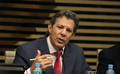 O ministro da Fazenda, Fernando Haddad, participa de reunião na Federação das Indústrias do Estado de São Paulo - Fiesp.