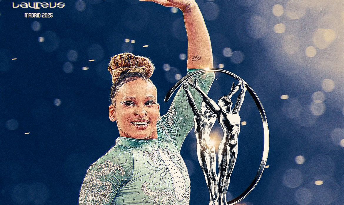 Rebeca Andrade vence prêmio Laureus na categoria Retorno do Ano, em 21/04/2025