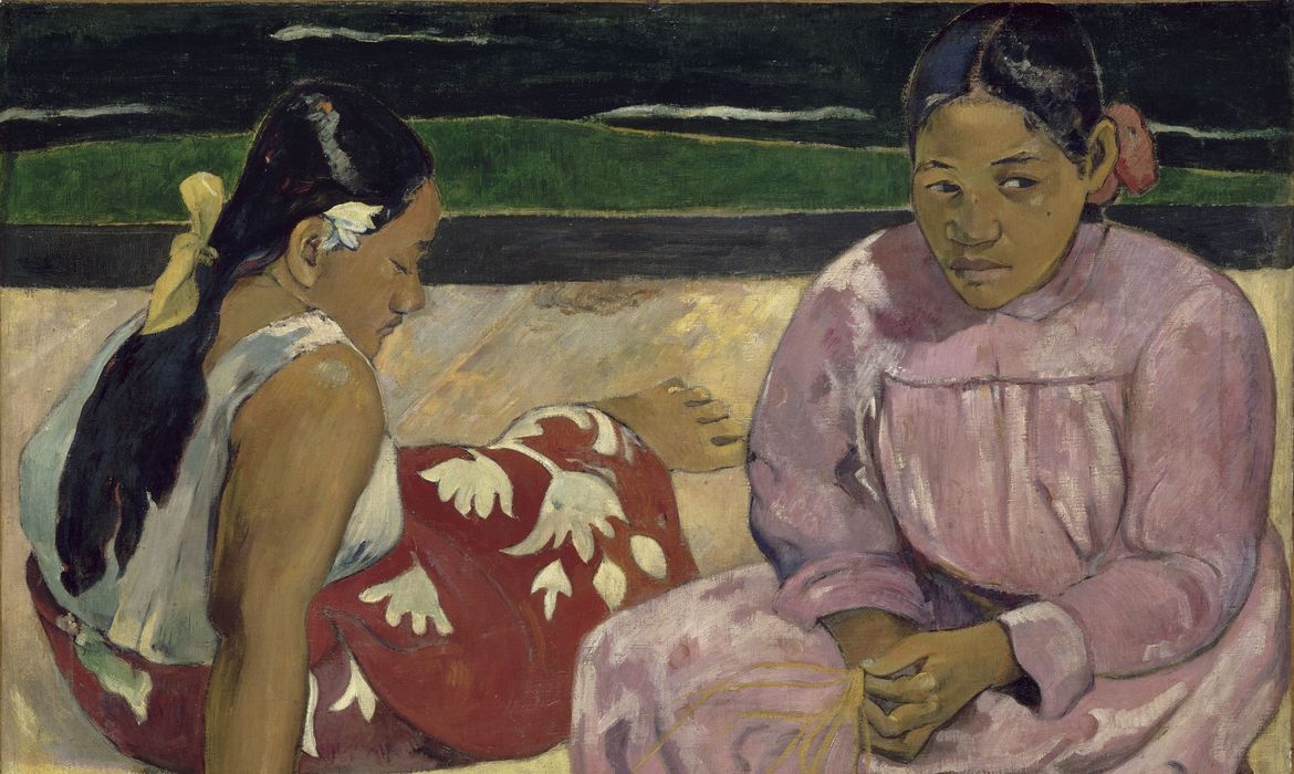 O quadro Femmes de Tahiti (Mulheres do Taiti), de Paul Gauguin é uma das obras da mostra O Triunfo da Cor, em cartaz no CCBB-SP até 7 de julho 