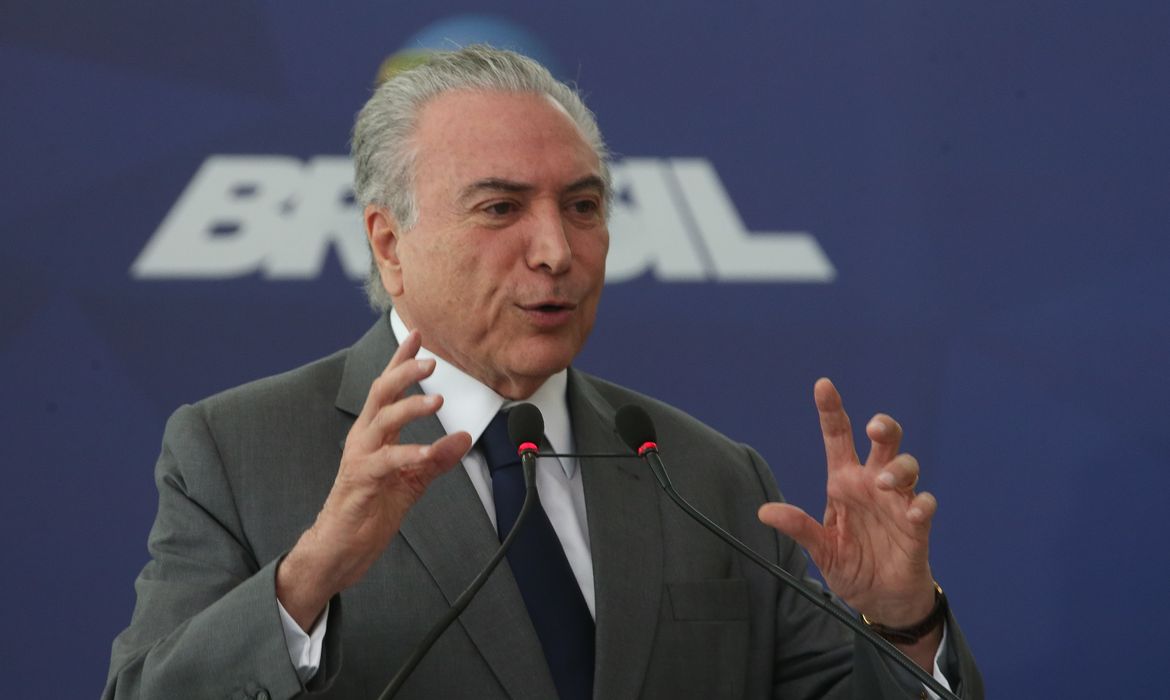 Brasília - O presidente Michel Temer discursa durante a cerimônia de sanção da reforma do ensino médio (Antonio Cruz/Agência Brasil)