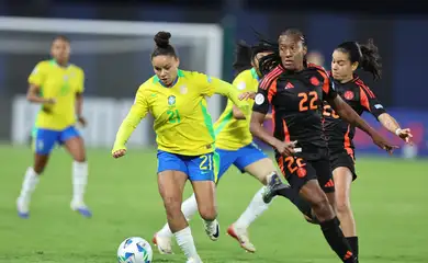 Brasil empata sem gols com a Colômbia na fase de grupos da Copa América Feminina de futebol, em 25-07-2025 - seleção feminina