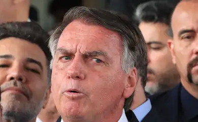 Brasília (DF), 26/03/2025  - Ex-presidente Jair Bolsonaro durante declaração a imprensa após virar Réu no STF. Foto: Lula Marques/Agência Brasil