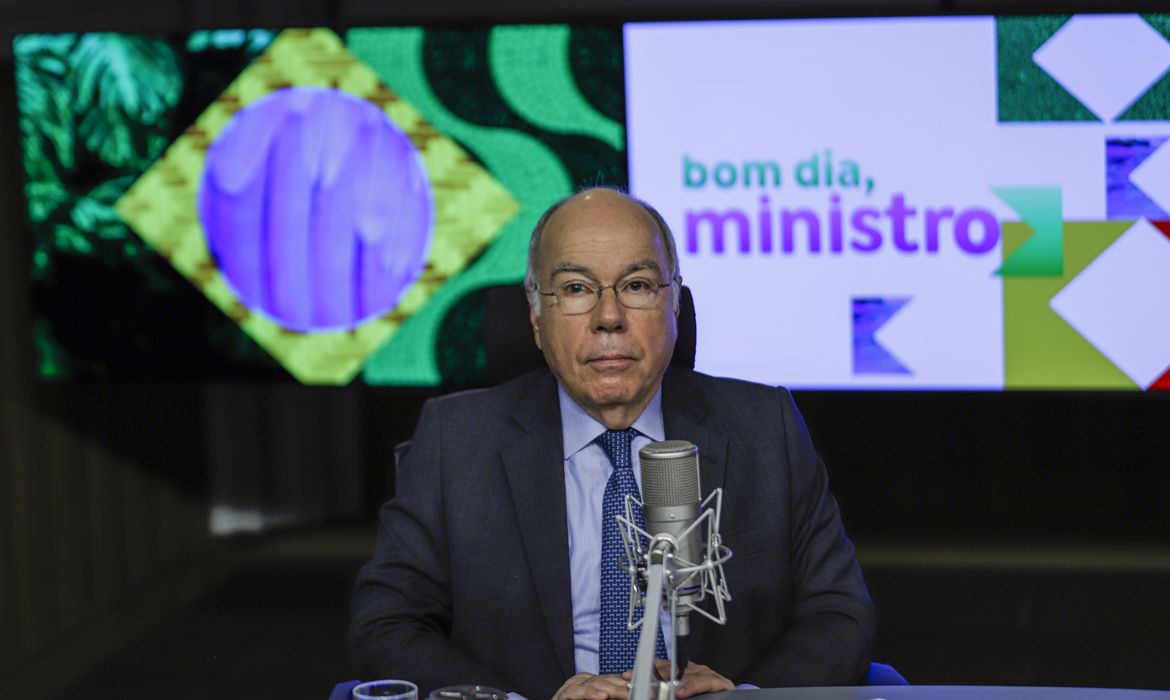 Brasília (DF) 09/10/2024 - Mauro Vieira participa do programa Bom dia Ministro, na Empresa Brasil de Comunicação (EBC).
Foto: Joédson Alves/Agência Brasil