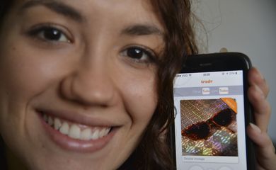 Estudante de Comunicação da UnB, Jéssica Behrens desenvolveu aplicativo de vendas de objetos usados