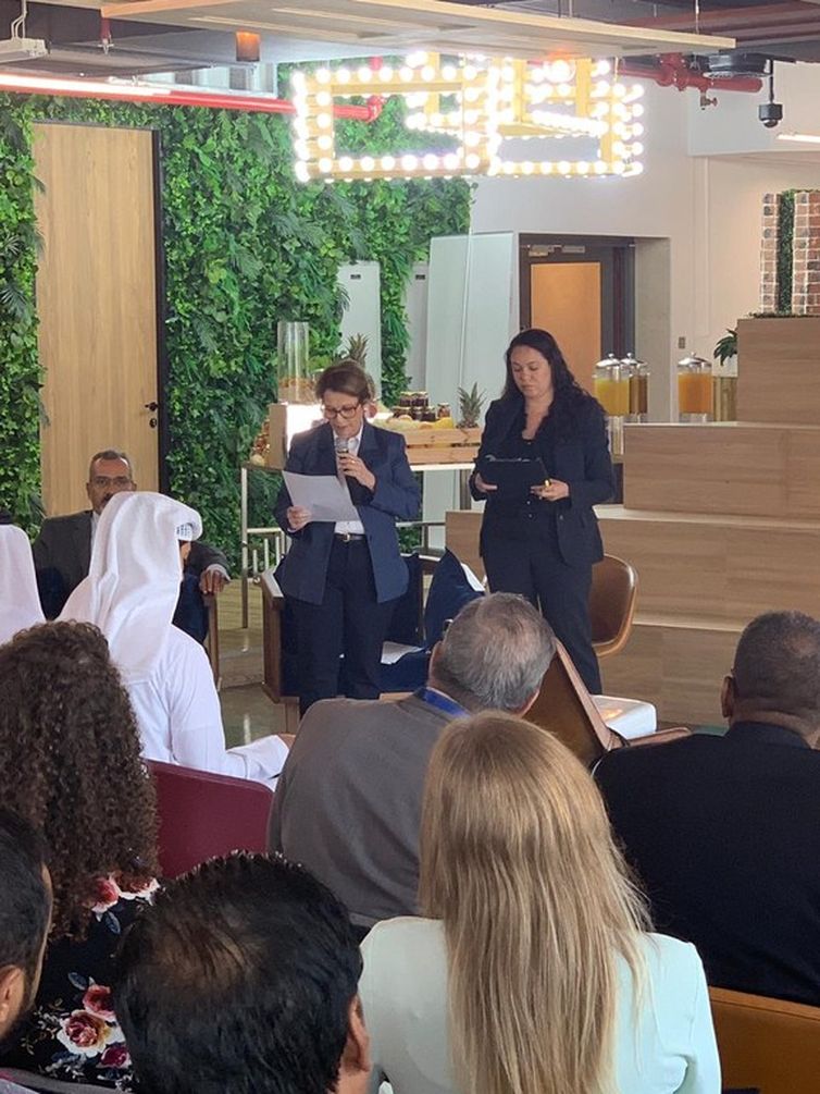 Tereza Cristina participou de seminário sobre oportunidades de negócios no Brasil na Câmara de Comércio Árabe-Brasileira, em Dubai