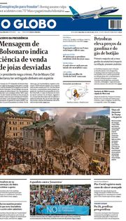 Capa do Jornal O Globo Edição 2024-07-09