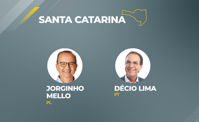 Candidatos a governador que disputam o segundo turno em Santa Catarina.