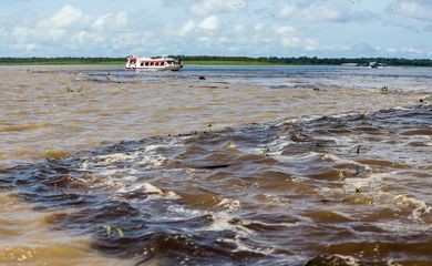 Encontro das águas dos rios Negro e Solimões, em Manaus (Marcelo Camargo/Agência Brasil)