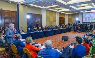 Lula durante comício de campanha em 2022
