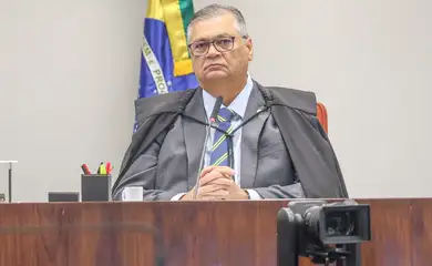 Brasília (DF), 25/02/2026 – Ministro  Flávio Dino no plenário da primeira turma durante segundo dia do julgamento no STF dos mandantes do assassinato da ex-vereadora, Marielle Franco.
Foto: Valter Campanato/Agência Brasil