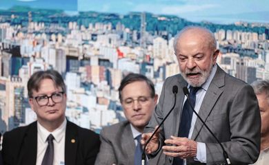 São Paulo (SP), 10/10/2025 - Presidente Luiz Inácio Lula da Silva participa da cerimônia de anúncio do novo modelo de crédito imobiliário, no Centro de Convenções Rebouças.
Foto: Pulo Pinto/Agência Brasil