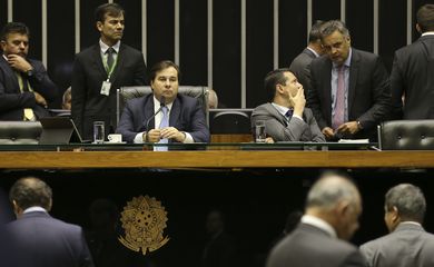 O presidente da Câmara dos Deputados, Rodrigo Maia,durante sessão que vai discutir e votar os oito destaques com sugestões de mudanças ao texto-base da proposta de emenda à Constituição da reforma da Previdência.