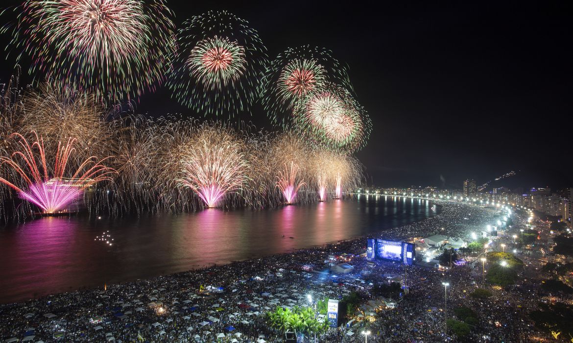 Queima de fogos na praia de Copacabana, Réveillon Rio 2019 