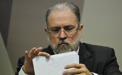  Antônio Augusto Brandão de Aras, indicado para o cargo de procurador-geral da República, durante sabatina na Comissão de Constituição e Justiça (CCJ) do Senado