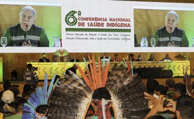 O ministro da Saúde, Marcelo Queiroga, participa da abertura da 6ª Conferência Nacional de Saúde Indígena (CNSI)