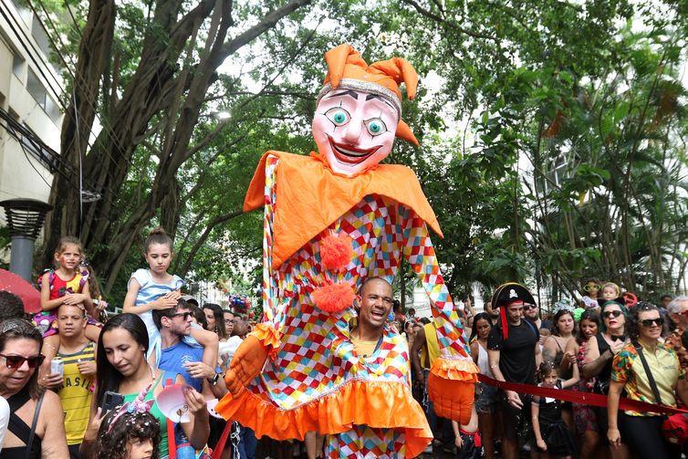 Rio de Janeiro (RJ), 02/12/2023 - Parade of the children's block Gigantes da Lira, in the neighborhood of Laranjeiras, south of the city.  (Photo: Tânia Rêgo/Agência Brasil)