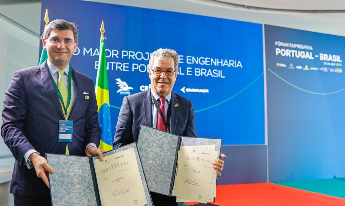 Lisboa, Portugal, 24.04.2023 - Brasil e Portugal firmam acordo para produção de aviões Super Tucano. Foto: Ricardo Stuckert/PR