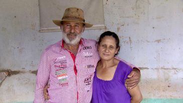 O produtor rural Joaquim Pontieri &quot;Quinzinho&quot; e sua esposa, dona Creuza