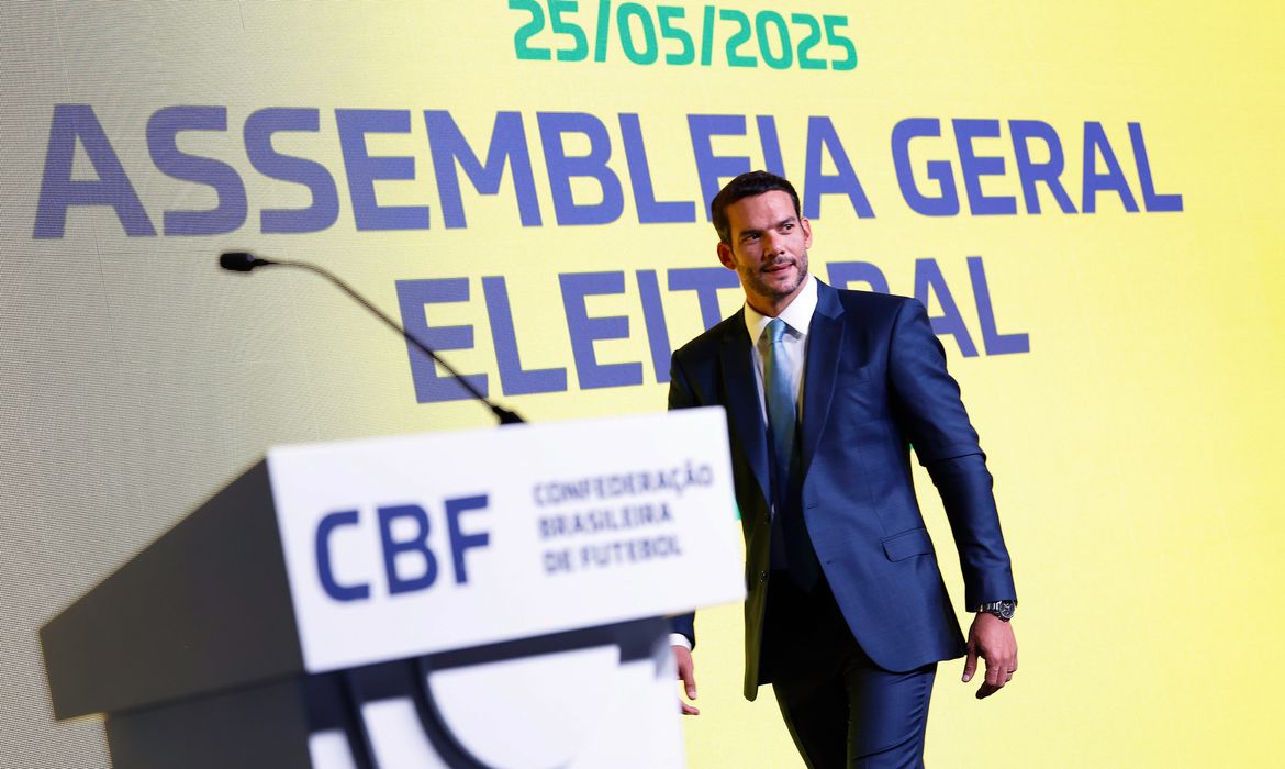 Rafael Ribeiro/CBF São Paulo- 25/05/2025 - Candidato único, Samir Xaud é eleito presidente da CBF. Foto Rafael Ribeiro/CBF