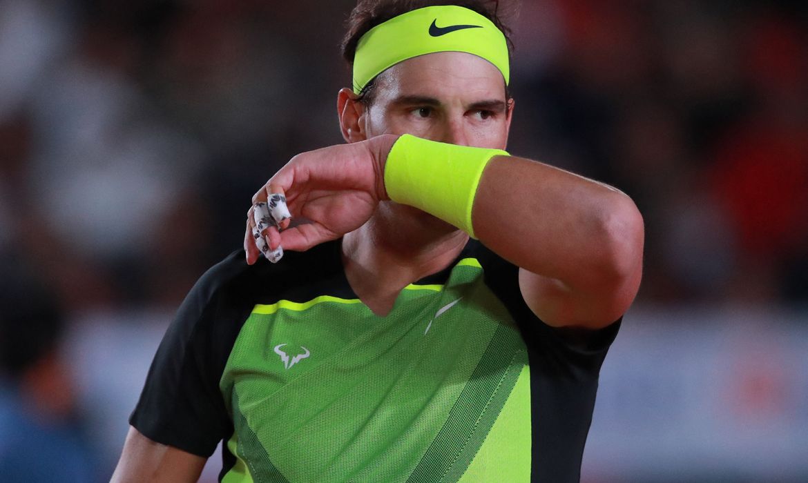 Tenista Rafael Nadal em amistoso na Cidade do México, no México