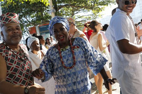 Participantes da 15ª Caminhada em Defesa da Liberdade Religiosa, em Copacabana.