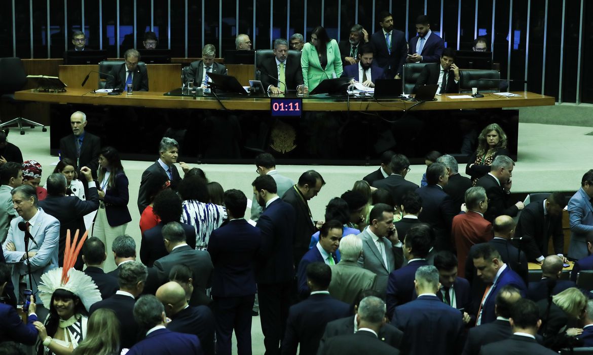 Brasília (DF) 18/12/2024   Câmara dos Deputados durante sessão plenária semipresencial para apreciar e votar os destaques apresentados ao projeto de lei complementar (PLP 210/2024).  Foto Lula Marques/ Agência Brasil