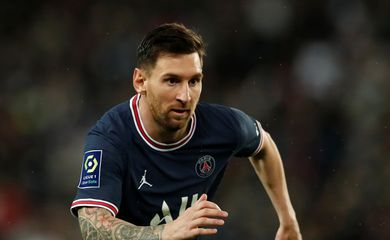 Lionel Messi durante partida do Paris St Germain contra o Lyon pelo Campeonato Francês - PSG