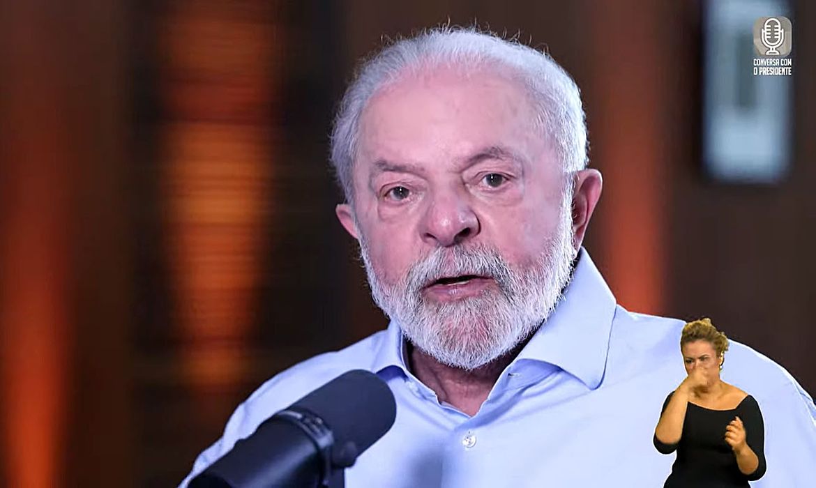 Brasília (DF), 14.08.2023 - Presidente Lula é entrevistado por Marcos Uchoa no programa Conversa com o Presidente.  Imagem: CanalGOV