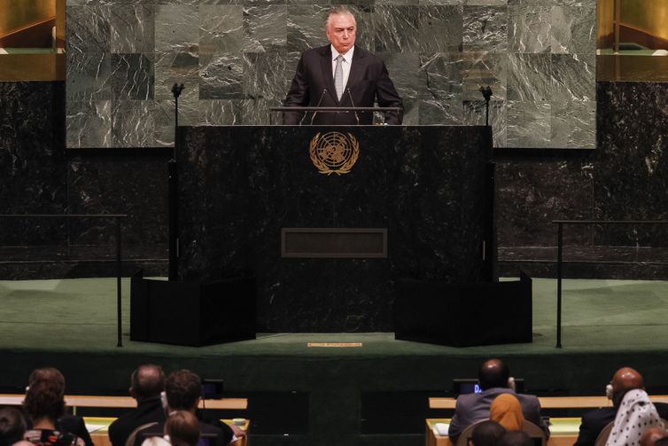 Presidente Michel Temer faz o discurso de abertura da 72ª Assembleia Geral da Organização das Nações Unidas (ONU) 