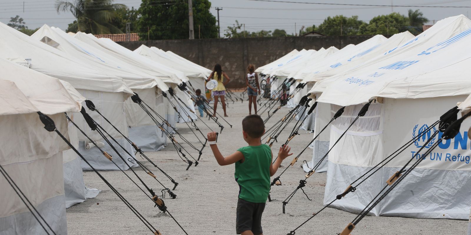 Boa Vista - Acampamento de refugiados venezuelanos montado pelo Exército Brasileiro e a Agência das Nações Unidas para Refugiados (Antonio Cruz/Agência Brasil)