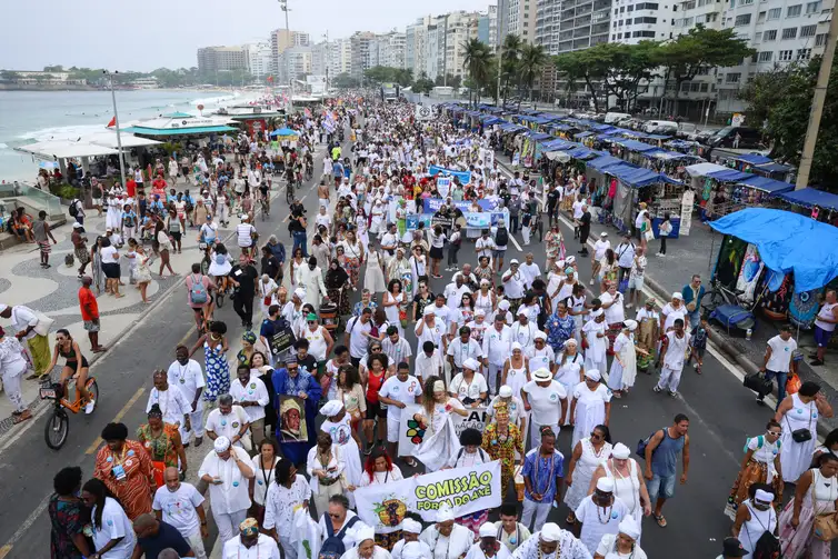 Rio de Janeiro (RJ), 09/15/2024 – 17th Walk in Defense of Religious Freedom on Copacabana beach, in the south zone of Rio de Janeiro. Photo: Tomaz Silva/Agência Brasil