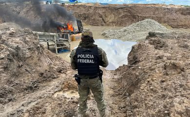 Operação Manon - PF e Exército Brasileiro combatem garimpo ilegal na Terra Indígena Sararé e crimes transfronteiriços. Foto: Polícia Federal