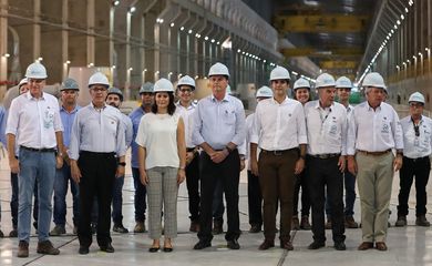 Presidente da República Jair Bolsonaro e a Primeira Dama Michelle Bolsonaro durante cerimônia de inauguração da Usina Hidrelétrica Belo Monte. 