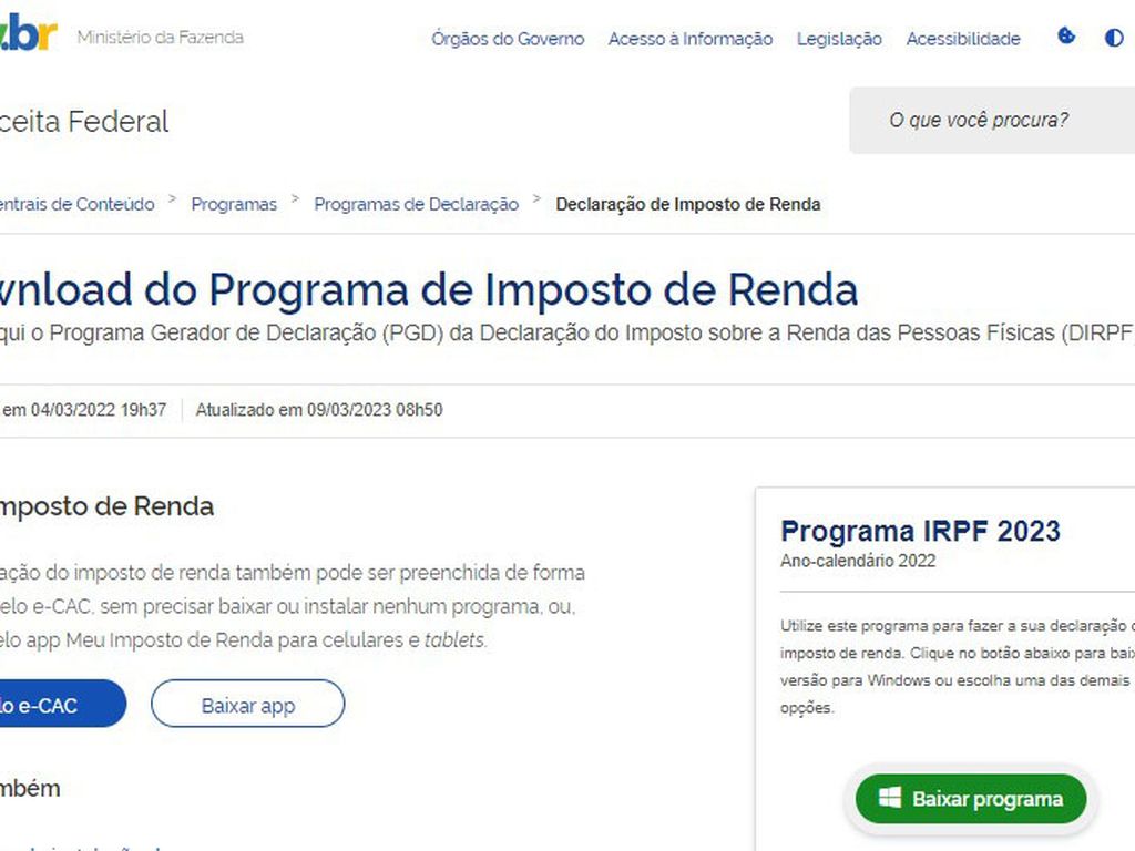 Programa Irpf 2023 Agência Brasil 7228