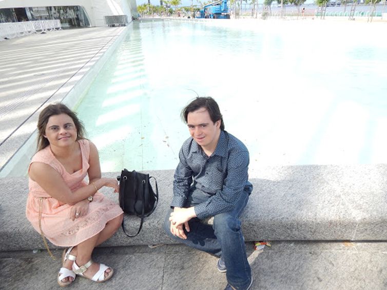 Fernanda Honorato e o turismólogo Bruno Ribeiro