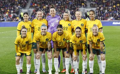 Seleção feminina da Austrália em amistoso contra a Inglaterra