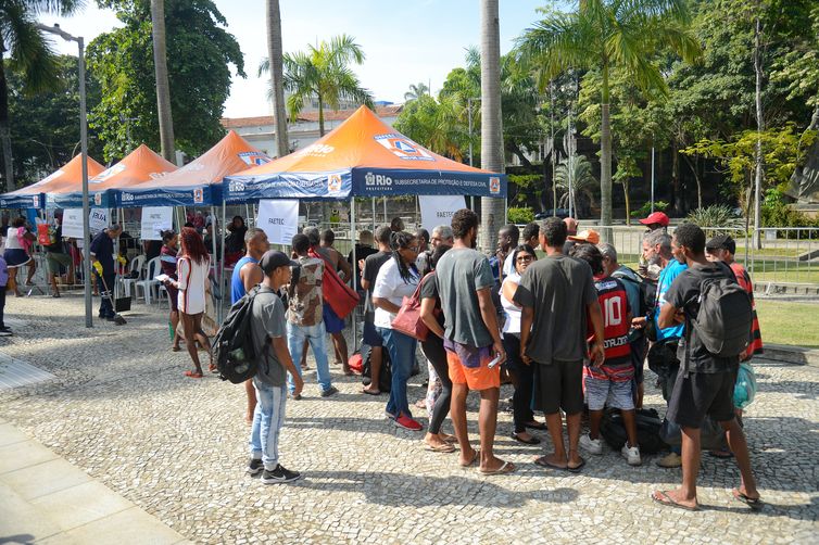 Rio de Janeiro (RJ), 09/05/2023 – Tribunal de Justiça promove mutirão de registro civil e serviços para a população de rua no centro do Rio de Janeiro. Foto: Tomaz Silva/Agência Brasil