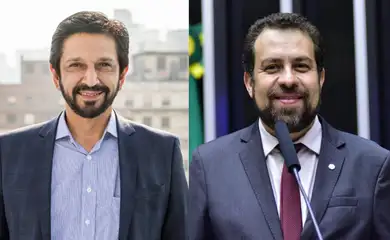 Brasília (DF), 01/10/2024 - Ricardo Nunes e Guilherme Boulos, candidatos à prefeitura de São Paulo (SP). Eleições 2024. Foto: Edson Lopes JR./Prefeitura SP e Zeca Ribeiro/Câmara dos Deputados