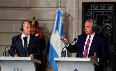 German Chancellor Scholz meets with Argentina's President Fernandez, in Buenos Aires