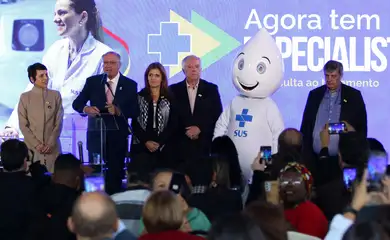 São Paulo (SP), 30/05/2025 - O vice-presidente da República, Geraldo Alckmin, participa de cerimônia no Hospital São Paulo (HSP/HU Unifesp), da primeira entrega do programa “Agora tem especialistas”. A capital paulista receberá um acelerador linear, equipamento de alta tecnologia para tratamento do câncer. Foto: Cadu Pinotti/Agência Brasil