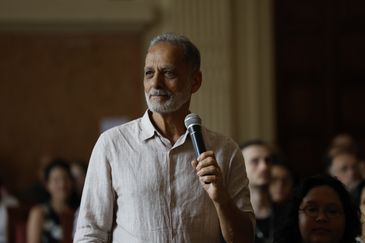 Fernando Frazão/Agência Brasil Rio de Janeiro (RJ) 13/01/2025 – O arquiteto João Legal Leal explica as obras no prédio do Museu Nacional de Belas Artes, que celebra 88 anos. Foto: Fernando Frazão/Agência Brasil