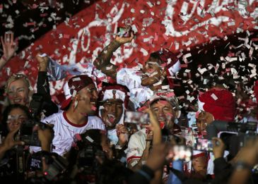 Seleção do Peru comemora a classificação para a Copa do Mundo de 2018