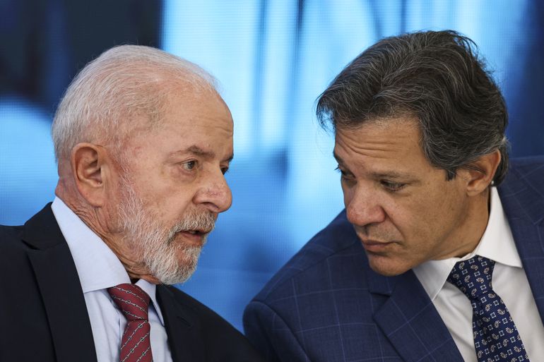 Ministro da Fazenda, Fernando Haddad, em coletiva sobre o Pix