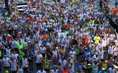 Largada da 95ª Corrida de São Silvestre na Paulista