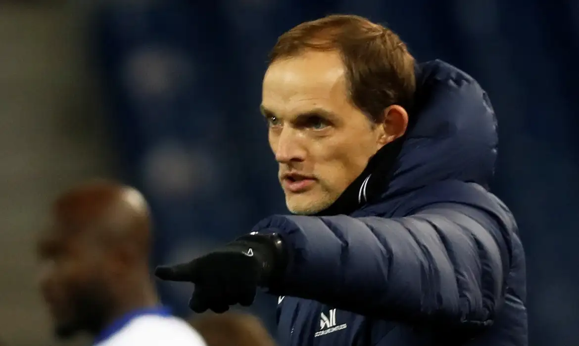Thomas Tuchel durante partida do PSG contra o Montpellier pelo Campeonato Francês - treinador foi demitido em 29/12/2020