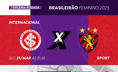 Brasília (DF) 31/03/2025 - TV Brasil exibe na segunda-feira Internacional X Sport pelo Brasileirão Feminino 
Arte EBC